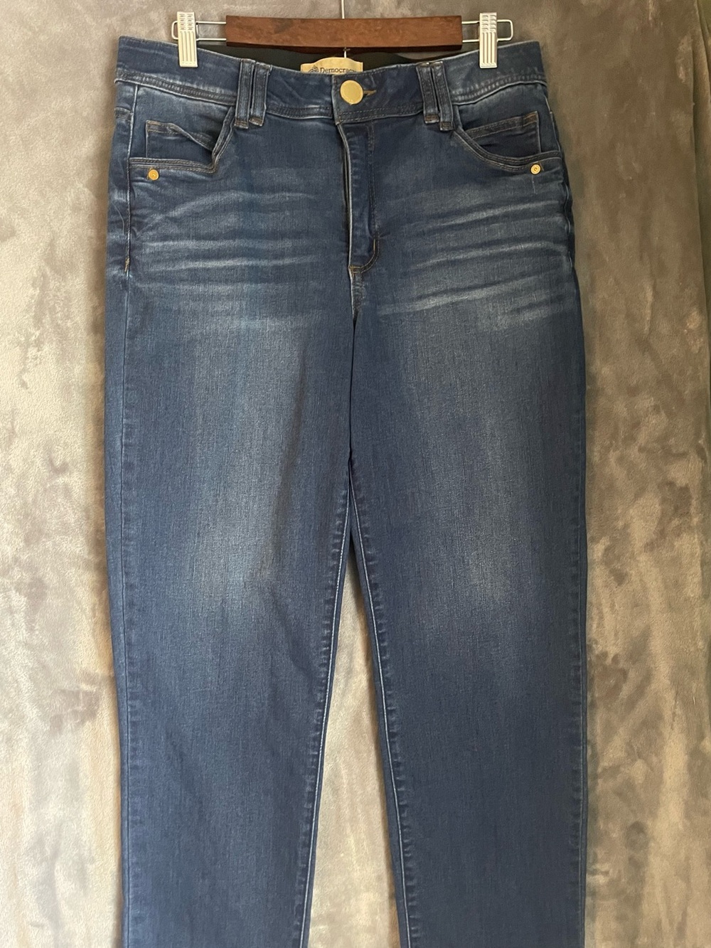 Democracy Straight Leg Jeans in Dark Blue Wash